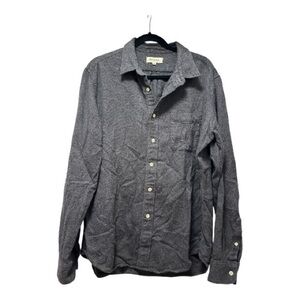 Madewell Men's Charcoal Gray Flannel Button-Down Shirt